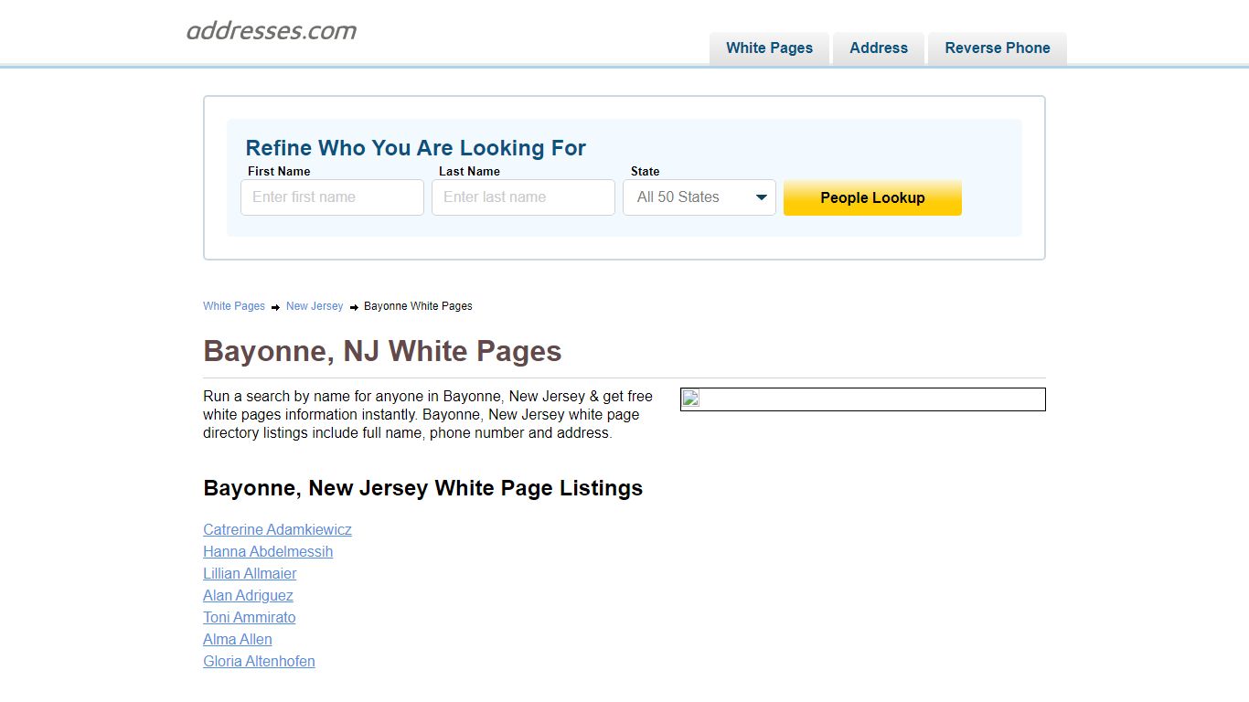 White Pages - Find People In | Addresses